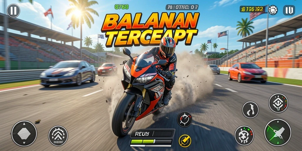 Tampilan gameplay yang seru dan mendebarkan di 8768.