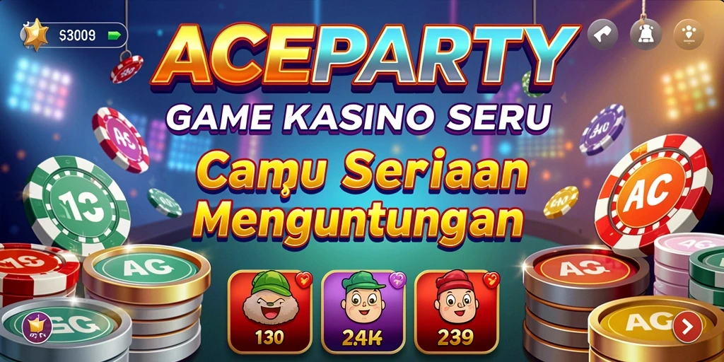 Tampilan gameplay <strong>ACEPARTY</strong> yang mendebarkan dan penuh warna.
