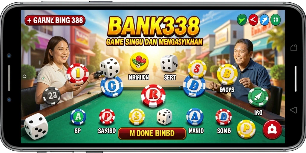 Tampilan gameplay BANK338 yang penuh warna dan menyenangkan.