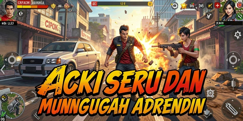 Screenshot menunjukkan aksi pertarungan seru dalam CIPOK.