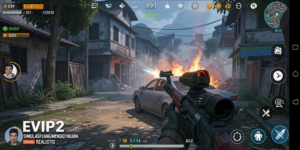 Tampilan gameplay realistis dari EVIP2 yang memikat.