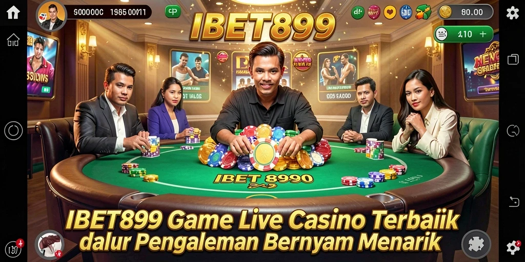 Tampilan menarik dan seru dari gameplay Live Casino IBET899.