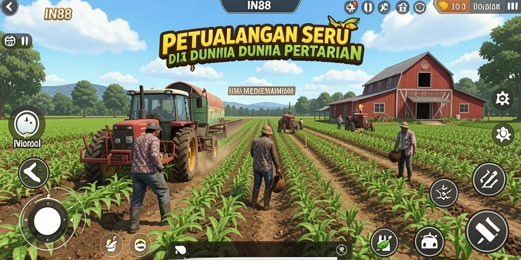 Tampilan gameplay IN88 yang menggembirakan saat bertani.