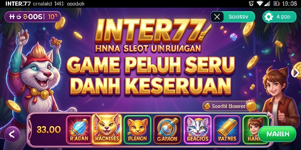 Screenshot INTER77 menampilkan gameplay Slot yang mengasyikkan.