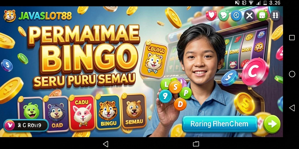 Tampilan utama gameplay JAVASLOT88 yang penuh warna dan menarik.