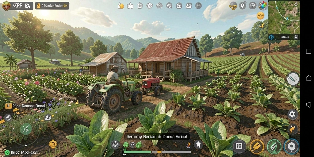 Tampilkan pengalaman gameplay pertanian yang menarik di KKRP.