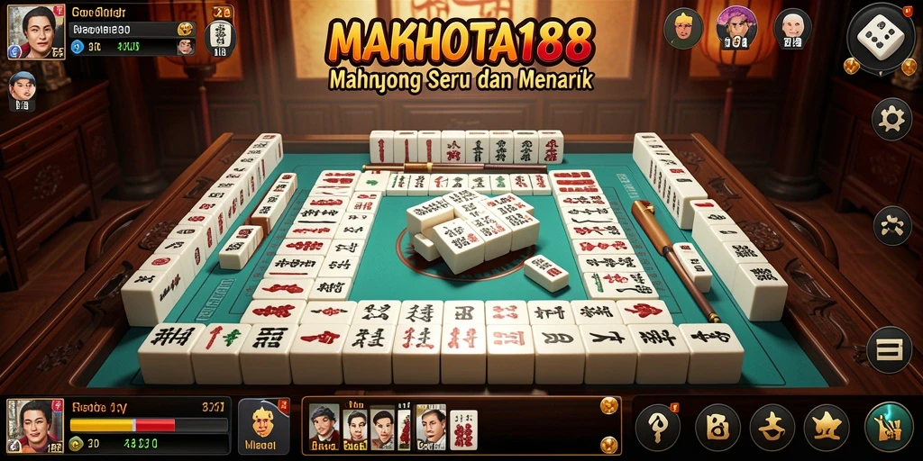 Screenshot gameplay MAHKOTA188 menampilkan pengalaman Mahjong yang seru.