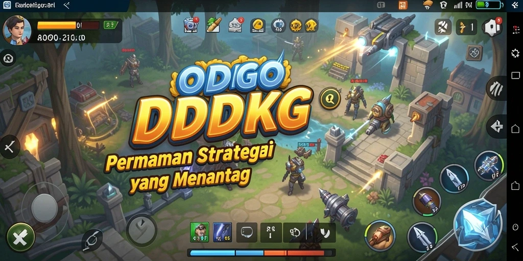 Tampilan gameplay menarik dari ODDIGO yang menunjukkan aksi strategi.