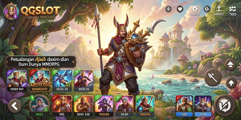 Tampilkan aksi seru dalam gameplay MMORPG QQSLOT.