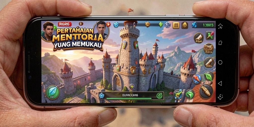Tampilan gameplay R6R6 yang menegangkan dalam Tower Defense.