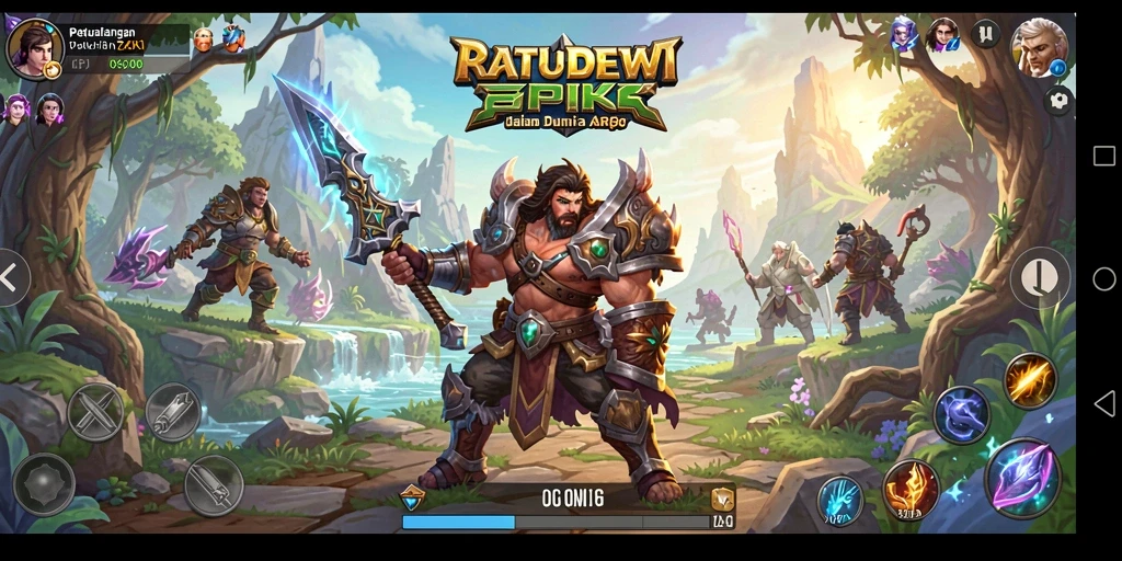 Screenshot menampilkan pertarungan seru dalam RATUDEWI.