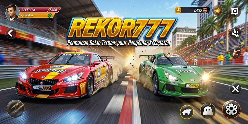 Tampilan gameplay balapan yang seru dan menegangkan di REKOR777.
