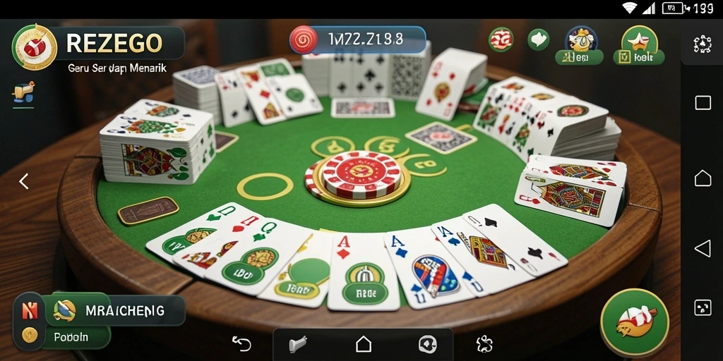 Tampilan menarik gameplay Gaple dalam REZEGO.