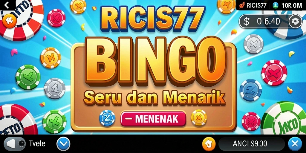 Tampilan menarik dari gameplay Bingo di RICIS77.