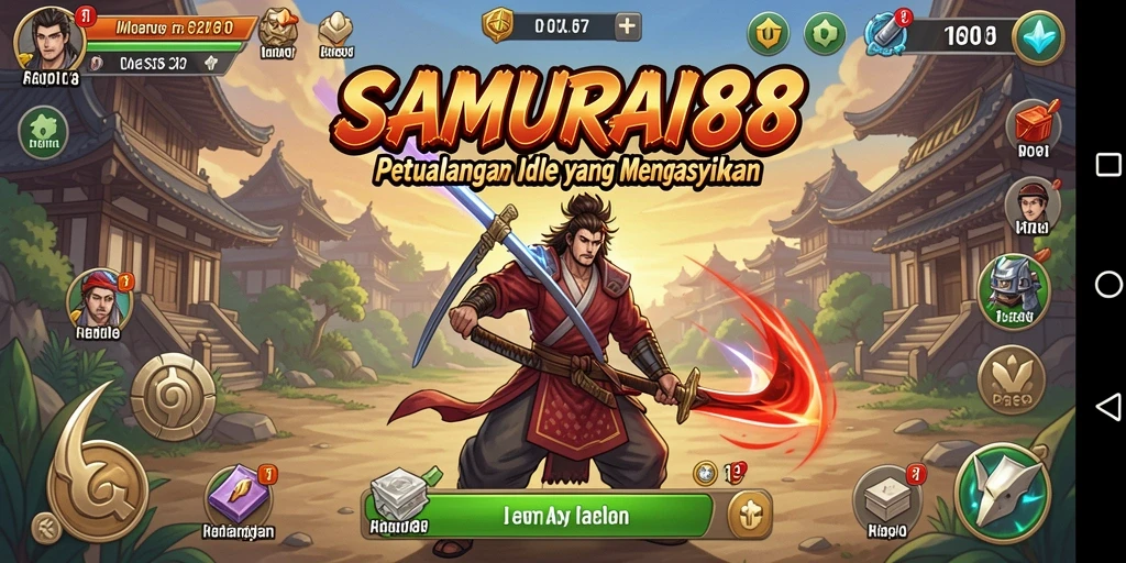 Tangkapan layar gameplay SAMURAI88 yang menampilkan aksi samurai.