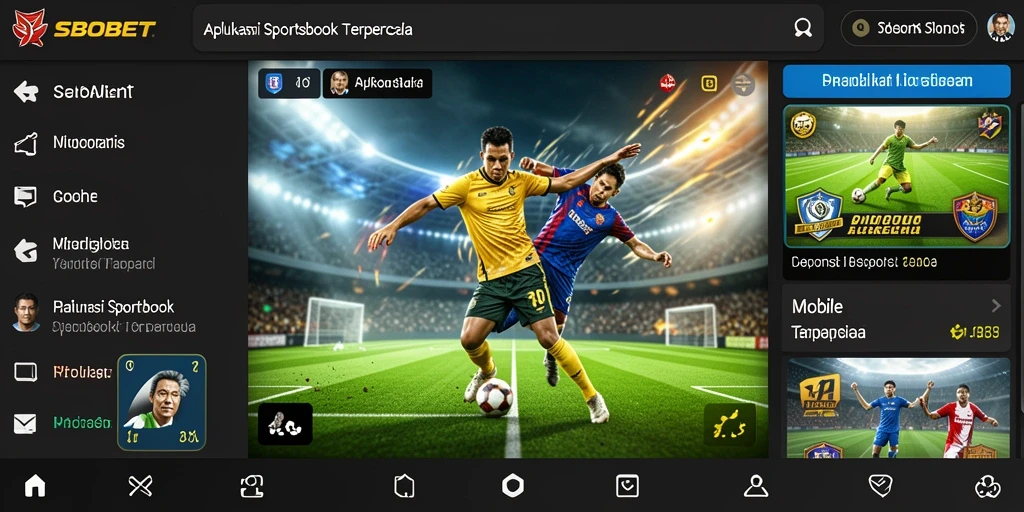 Tampilan antarmuka SBOBET yang menarik dan informatif.