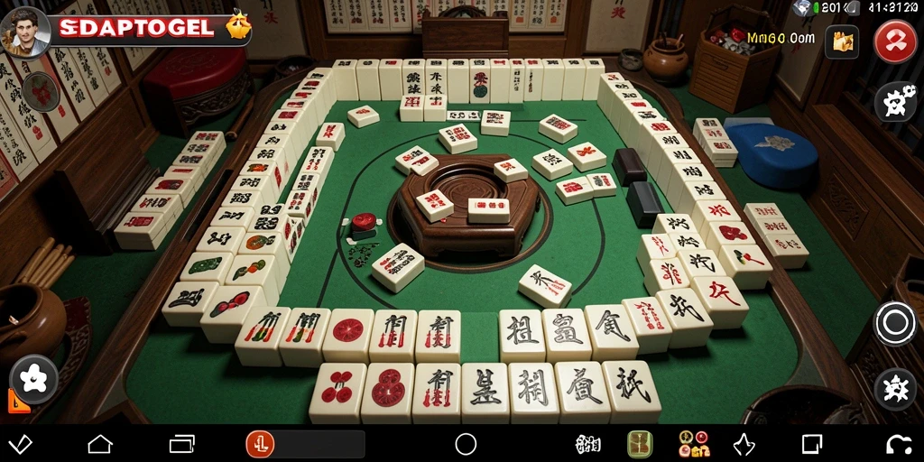 Screenshot SEDAPTOGEL menampilkan gameplay Mahjong yang menarik dan penuh warna.