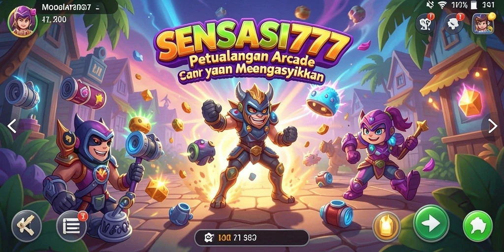 Screenshot gameplay SENSASI777 menampilkan aksi seru dalam permainan arcade.