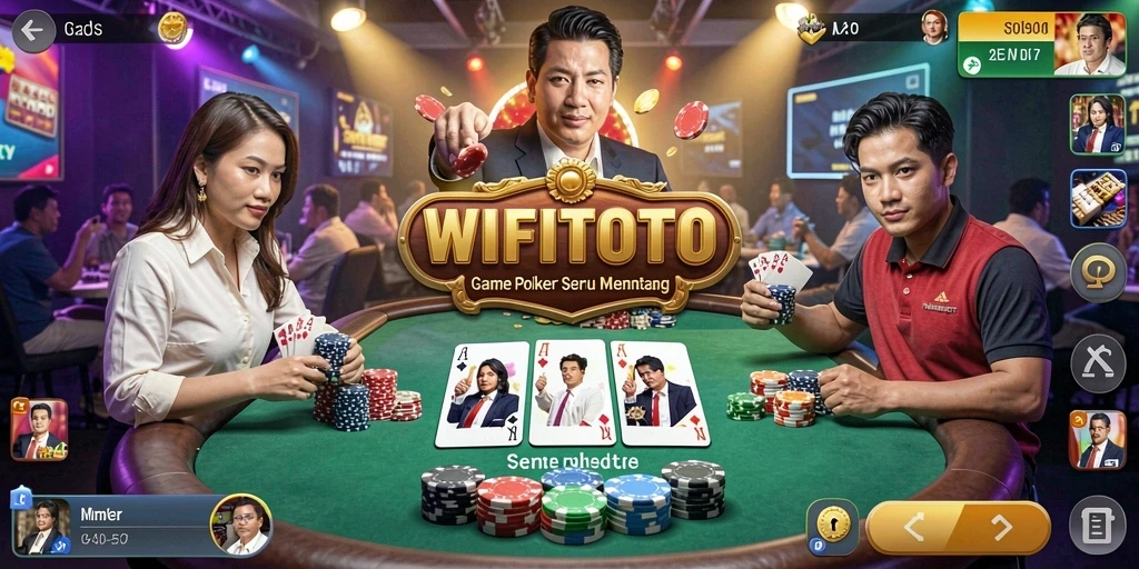 Screenshot gameplay WIFITOTO menampilkan aksi seru dalam permainan Poker.